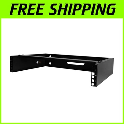 Compact 2U Wall Mount Rack for IT Equipment - 14 In Deep, 77 lbs Capacity - Image 1 of 4