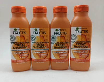 Garnier Fructis Repairing Treat Shampoo 11.8 oz - 4 Pack | Damage Repair - Image 1 of 3