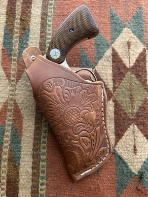 LEFT HAND Smith & Wesson S&W Models 36 37 60 637 Leather Thumb Break Holster - Image 1 of 4