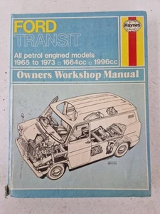 Ford Transit Mk1 Haynes Manual 1965 to 1973 Petrol V4 1664cc 1996cc - Picture 1 of 23