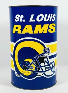 Vintage 1995 NFL St. Louis Rams Football Metall Mülleimer Papierkorb P&K Produkte - Bild 1 von 8