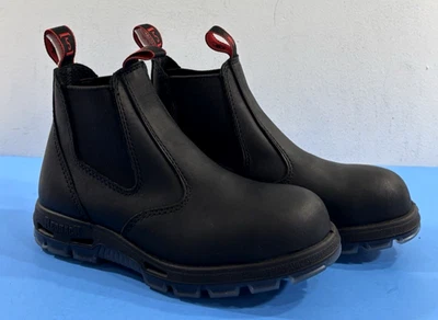 NEW 6 US MEN'S REDBACK BOBCAT USBBK TPU SAFETY STEEL TOE BOOTS BLACK OIL KIP - Image 1 of 4