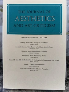 The Journal of Aesthetics and Art Criticism: Vol 64, No. 4 - Fall 2006 - Imagen 1 de 3