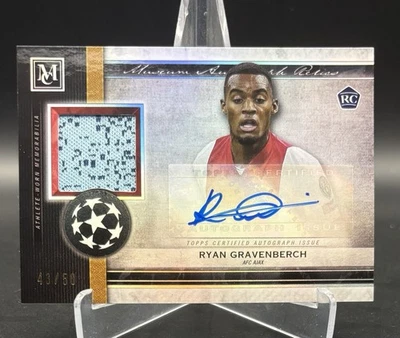 Ryan Gravenberch 2020-21 Topps Museum Player Worn Patch Auto /50 Rookie RC - Image 1 of 3