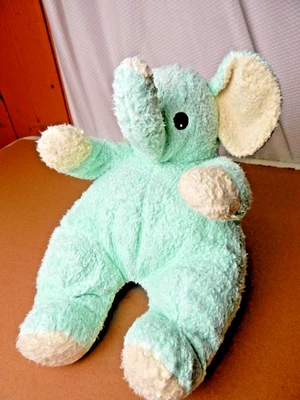 TY Almohada Bebé Pal ELEFANTE Verde 2 Orejas Amarillas 2000 Peluche Juguete 12" Foto 1 de 4