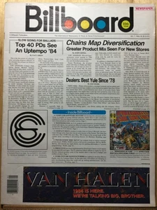 Billboard Magazine: Jan 7 1984 - Van Halen back cover / Unique Birthday Gift - Imagen 1 de 12