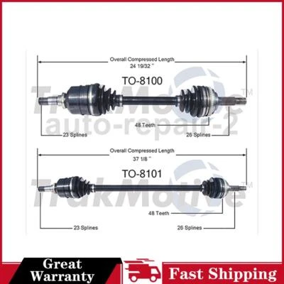 Eje delantero izquierdo derecho CV para Toyota Celica TrakMotive 1994~1997 Foto 1 de 3