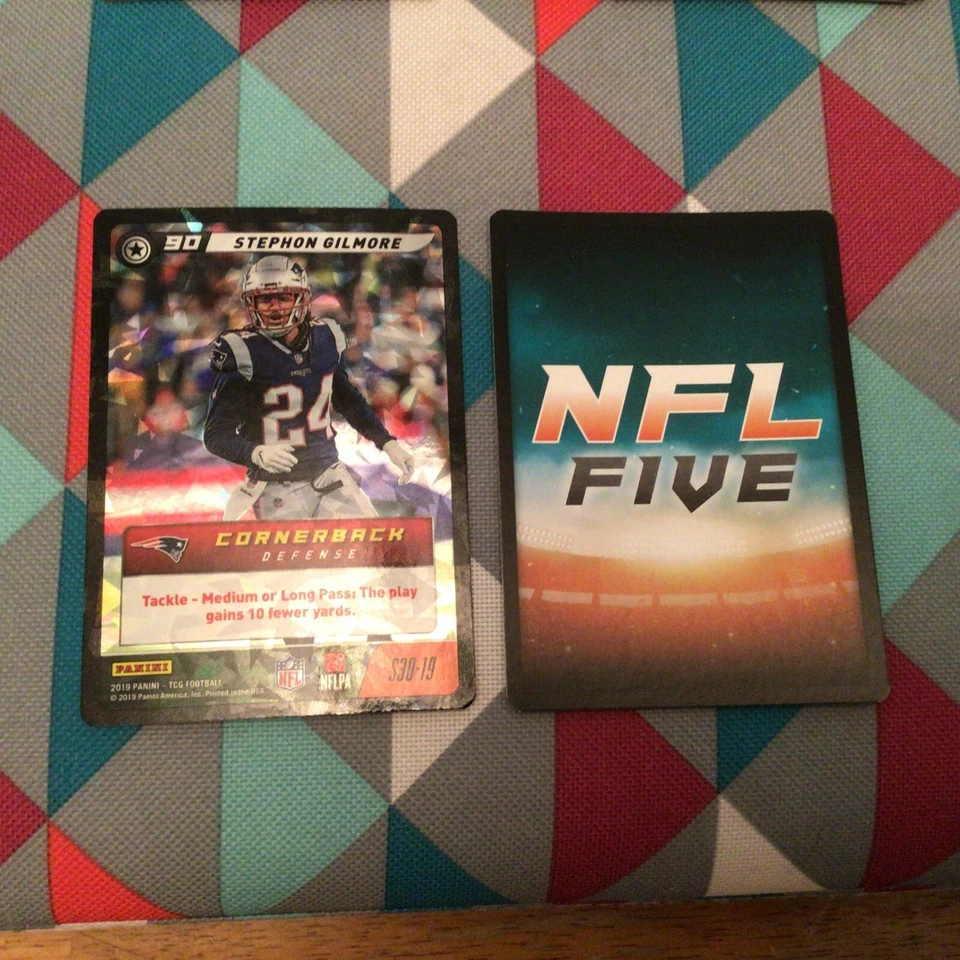 Stephon Gilmore Patriots #S30-19 Cracked Ice 2019 Panini NFL five Edition TCG - Image 1 of 1
