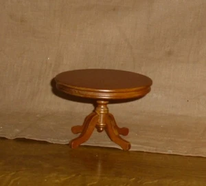 runder Esszimmer/ Küchen - Tisch in braun  Mininatur 1:12 - Picture 1 of 2
