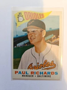 Paul Richards 1960 Topps #224A casi nuevo envío combinado - Imagen 1 de 1