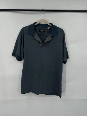 Camisa Polo Yves St Laurent Mujer L Azul Cuello Manga Corta Preppy Geométrica Foto 1 de 4