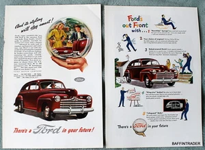 2 x There is a Ford in your Future! 1946 Magazine Print Ads 7 x 10 - Picture 1 of 1