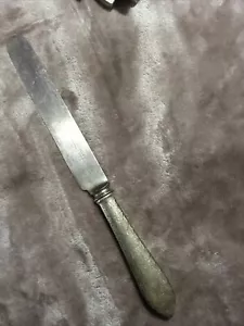 CUCHILLO DE CENA CON MANGO DE PLATA ESTERLINA TIFFANY CO BORDE DE CAÑA 9 1/4 pulgadas - Imagen 1 de 3