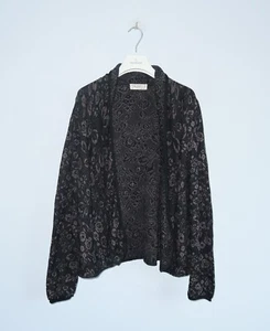 DUNQUE maglione cardigan donna cotone lana merino aperto davanti taglia S - Foto 1 di 6