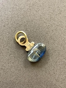 Antike Mini Oval Blau Kyanit Taschenuhr Schlüssel Anhänger Charm Anhänger - Bild 1 von 5