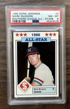 1986 Donn Jennings Southern League All-Stars #3 Mark McGwire RC PSA 8.0 NM