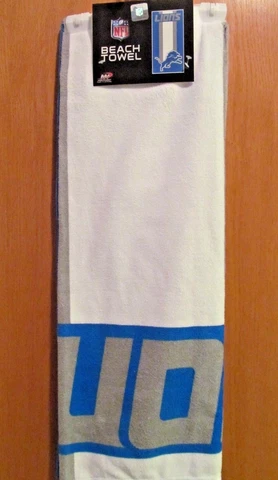DETROIT LIONS Official NFL Beach Towel~30 in. X 60 in. ~NEW w/tags Cover