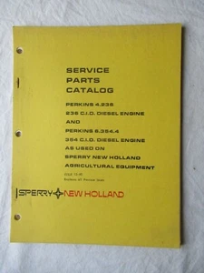 Sperry New Holland Equipment Perkins 236 354 Diesel Engine Service Parts Catalog - Picture 1 of 8