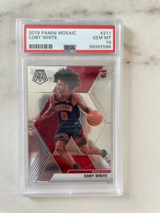 2019-20 Panini Mosaic - Coby White RC #211 PSA 10 Chicago Bulls NBA - Bild 1 von 2