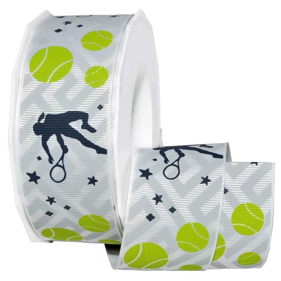 - 4205.38/20-099 Tennis Ribbon 1.5 inch by 20 Yards Mult-Color - Image 1 of 1