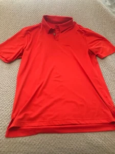Adidas Cool Golf Polo striped shirt -Small Orange- Mens - Picture 1 of 4