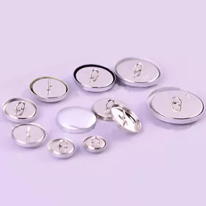 100pcs Cover Button Kit Metal Handmade Fabric Round Covered Clothing Sewing DIY - Picture 1 of 10