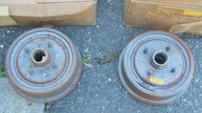 NOS 1970 Ford Mustang 6 cylinder Front Brake Drum Assemblies D0ZZ-1102-A - Image 1 of 4