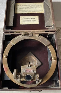 Ancien Cercle d’Azimut Alidade de navigation en bronze 1845 Admiralty - Picture 1 of 6