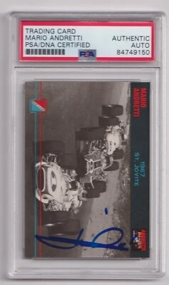 MARIO ANDRETTI 1992 Andretti Racing #19 Signed AUTO Card PSA DNA Certified F1 - Image 1 of 2