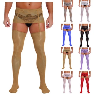 Reggicalze uomo Sissy giarrettiera cintura mini collant calze San Valentino pizzo - Foto 1 di 104