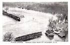Hooksett New Hampsire 1936 Flood Scene  Merrimack River Bridges Tichnor Postcard