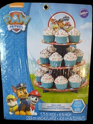 Wilton Paw Patrol 3 Niveles 24 Cupcakes Treat Stand Cartón Nickelodeon Cumpleaños  Foto 1 de 2