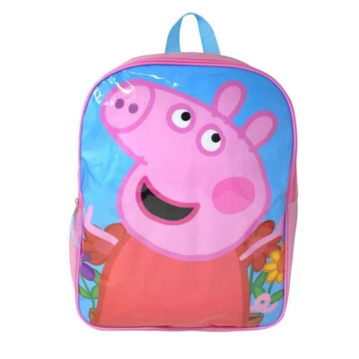 Mochila Grande - Peppa Pig - Bolso Escolar Plano 16" Niñas NUEVO Foto 1 de 2