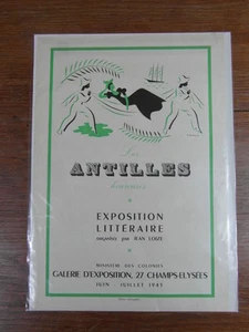 PLAKAT (40x28) 1945 Expo LES ANTILLES HAPPEUSES Jean Loize PARIS ill BOUCHAUD - Bild 1 von 1