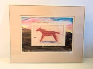Original Painting/Etching By New Mexico Artist Harriette Ferraguto, Horse Native - Picture 1 of 5