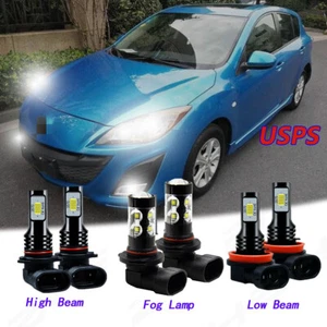 Para For MAZDA 3 2010-2013 Bombillas LED para faros delanteros + luz antiniebla - Picture 1 of 9