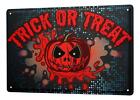 Blechschild Retro - Vintage Metall-Poster fr Reise Fans - Halloween Trick or Tr
