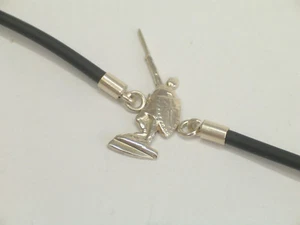 Bracelet With Alberto From Giussano Silver 925 And Rubber - Bracelet - Picture 1 of 3