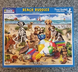 White Mountain BEACH BUDDIES 550 piece puzzle COMPLETE - Picture 1 of 6