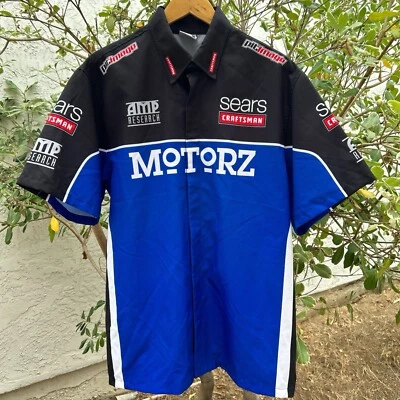 Camisa Pit Image Motorz Sears Craftsman Botón a Presión Talla XL Foto 1 de 3