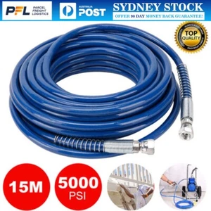 5000PSI 15m 1/4'' Airless Paint Sprayer Hose Spray Gun Extension Tube Pipe Kit - Picture 1 of 10