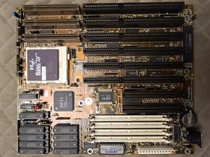 VINTAGE Shuttle HOT-419 Mainboard Intel i486DX-33 TOP ZUSTAND 256KB L2 Cache - Photo 1/9