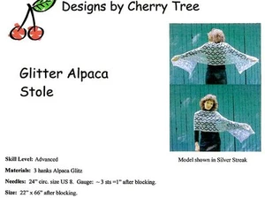 Glitzer Alpaka Stola - Cherry Tree Hill Strickanleitung -Advanced- Carol Noble - Bild 1 von 1