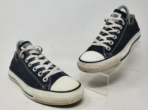 Scarpe Converse Chuck Taylor donna 7 nere bianche tela sneakers basse stringate