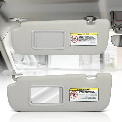 Left Gray Sun Visor For 2014 2015 Hyundai Elantra Sedan w/ Mirror Driver Side - Image 1 of 4