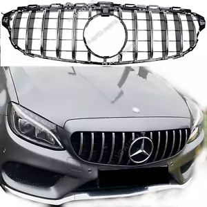 Für Mercedes C-Klasse W205 Grill Front Kühlergrill 180 200 Panamericana 14-18 - Bild 1 von 18