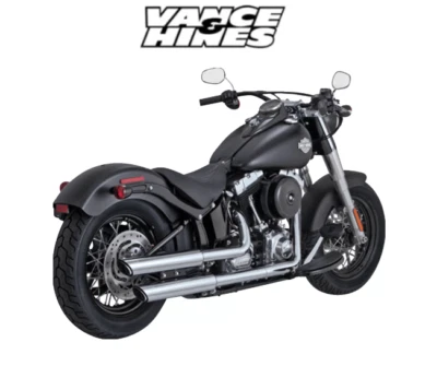 Vance & Hines Twin Slash 3″ Slip-On Mufflers For 07-17 Harley Davidson Softail — 第 1/4 张图片