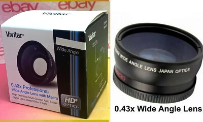 0.43x HD WIDE ANGLE LENS With MACRO fits Camera Nikon Coolpix B600  - Image 1 of 4