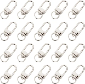 20-Pack Gold & Silver Metal Lobster Claw Clasps, 360° Swivel Trigger Snap Hooks - Picture 1 of 7
