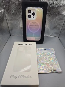 Velvet Caviar White Opal iPhone 15 Pro Case And Charm - Picture 1 of 4